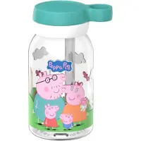 Mepal Drinkfles met rietje Campus - 450 ml - Waterfles kinderen - Lekdicht - Hygiënische draaideksel - Peppa Pig