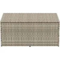 vidaXL Tuinopslagbox, lichtgrijs, 110x50x58 cm, polyrotan
