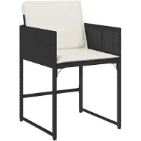 vidaXL 11-delige Tuinset met kussens poly rattan zwart