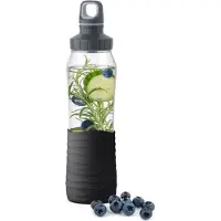 EMSA Drink2Go drinkfles - glas - 0.7 L - zwart