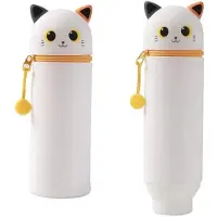 I-Total Trousse en silicone Cat Blanc