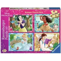 Ravensburger Puzzel Disney Prinsessen, 4 x 100 stukjes