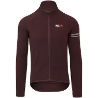 Agu Essential - Fietsshirt - Heren - Thermo Jersey - Lange Mouwen - Wielrenshirt - Zwart - M - Reflecterend - Fleece kraag - 3 achterzakken