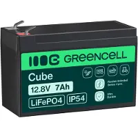 Green Cell CUBE LiFePO4 Speciale oplaadbare batterij LiFePo-blok Platte stekker Li-ion 12.8 V 7 Ah 1 stuk(s)