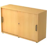 Hjh OFFICE PRO BETA 1752S - Beuken Hoogte van de map | 2 OH Schuifwandkast Greeplijst kunststof