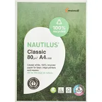 Nautilus Classic A4 Kopieerpapier Wit 112 CIE Recycled 100% 80 g/m² Frosted 500 Vellen