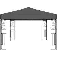 vidaXL Prieel 3x4 m stof antraciet