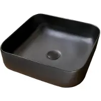 Sanycces CATANIA Wastafel voor inbouw, 39x39 cm, mat zwart