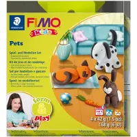 Fimo kids 8034 - ovenhardende boetseerklei - Form&Play set "Huisdieren"