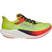 Hoka One One Loopschoen 'ROCKET X 3' neongroen / donkeroranje / zwart