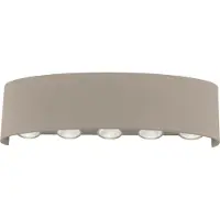 Paul Neuhaus LED-wandlamp buiten Carlo, crème / amber, Aluminium, Modern, LED wandlamp buiten