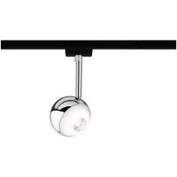 Paulmann URail LED schijnspotsysteem, model Capsule II, 6,3W, 440lm, 2700K (warm wit), mat zwart/chroom, dimbaar, 230V