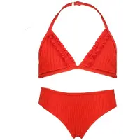 Vingino halterbikini Zolira rood Meisjes Polyester Effen - maat 116