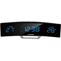 Blaupunkt CR12BK, Klok, Digitaal, FM, PLL, LCD, Blauw, Zwart, Zilver