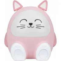 BigBen Interactive Veilleuse et Enceinte sans fil Bluetooth Chat 15 W Rose