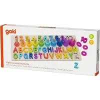 Goki Puzzel - Cijfers En Letters - 91 Stukjes - 43X18X7Cm - Hout - 3 Jaar