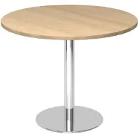 Hjh OFFICE PRO BISTRO F100R C - Systeem conferentietafel Chroom Eiken Ø 100