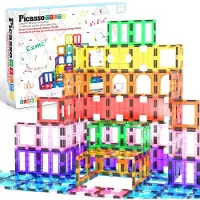 PicassoTiles Tactic - Constructiespeelgoed - Magnetic Tiles - Magnetische Tegels - Artistry Set - STEM Speelgoed - Creatief Bouwspeelgoed - 42 Delig - Vanaf 3 Jaar
