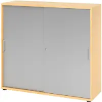 Hjh OFFICE PRO BETA 1753S - Esdoorn/Zilver Hoogte van de map | 3 OH Schuifwandkast