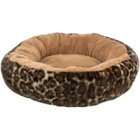 Trixie hondenmand leo soft rond pluche bruin/panterprint - 50 cm