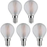 Paulmann 29097 LED-lamp Energielabel F (A - G) E14 Kogel 4.8 W Warmwit (Ø x h) 45 mm x 78 mm 5 stuk(s)