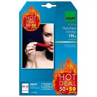 Sigel inkjet fotopapier Everyday plus 10x15cm hoogglanzend 195 grams 50 vel + 50 vel gratis