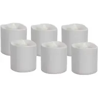 Goobay LED-theelichtjesset - 6 stuks - afstandsbediening - oplaadbaar - wit (6 stuks)