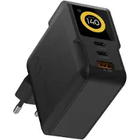 Xtorm NextGen USB-C Oplader 140W – Laptop Oplader voor MacBook Pro – GaN³ Snellader met Smart Display – 3 Poorten – Zwart