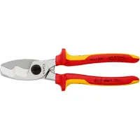 Knipex Kabelschaar met dubbele snijkanten | Geïsoleerd | Meer-componentengrepen | VDE-gekeurd - 95 16 200 SB