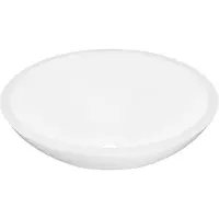 Wiesbaden Valerie solid surface opbouwwastafel 43x43x13cm rond mat wit