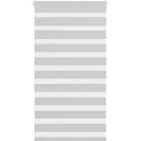 vidaXL Zebra rolgordijn 80x150 cm stofbreedte 75,9 cm lichtgrijs