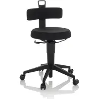 Hjh OFFICE Werkkruk / balansstoel TOP WORK FLEX stof zwart