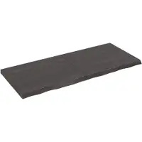 vidaXL Wastafelblad 120x50x(2-4) cm behandeld massief hout donkerbruin