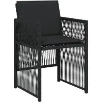 vidaXL 9-delige Tuinset poly rattan zwart