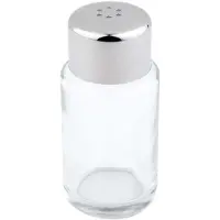 Aps zout- en peperstrooier, glas/rvs, 6 gaatjes