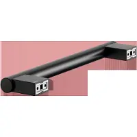 Keuco Handgreep, zwart mat, 35,1 cm lang, belastbaarheid 115 kg, voor badkuip en douche, wandmontage, ook als badgreep, Plan