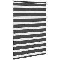 vidaXL Zebra rolgordijn 110x150 cm stofbreedte 105,9 cm zwart