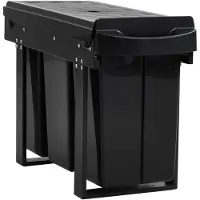 vidaXL Poubelle amovible de cuisine fermeture en douceur 36 L51180