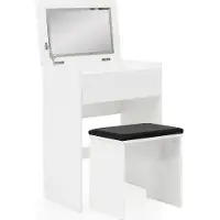 Wohnling Make-uptafel WL5.730, 60x81x40 cm, wit. Houten console/zijtafel