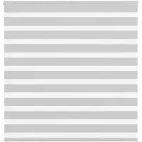 vidaXL Zebra rolgordijn 140x150 cm stofbreedte 135,9 cm lichtgrijs