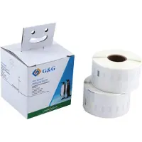 G&G Etiketten , compatibel met Dymo 99012/s0722400, 36 x 89 mm, zelfklevend, thermisch papier, wit, 2 x 260 stuks