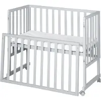 Roba Safe asleep 3 in 1 taupe wieg en co-sleeper + matras