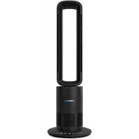 Aironex Bladloze Ventilator Zwart - Energiezuinige Luchtkoeler - Aircooler met Draaifunctie - Verwarming en Verkoeling in 1 -Ventilatoren - TafelVentilator -Vloerventilator