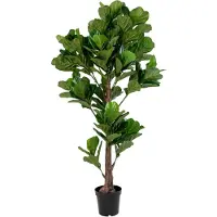 House Nordic Kunst Ficus lyrata Vioolplant | kunststof groen 81x93x190 cm kunstplanten | NADUVI