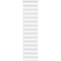 vidaXL Dubbele rolgordijn, wit, 60x230 cm, stofbreedte 55,9 cm, polyester
