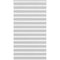 vidaXL Dubbele rolgordijn, lichtgrijs, 135x230 cm, stofbreedte 130,9 cm, polyester