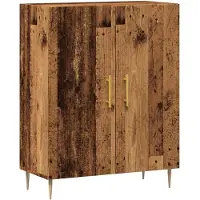 vidaXL Dressoir 69,5x34x90 cm bewerkt hout oud houtkleurig