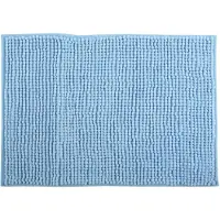 MSV Badkamerkleed/badmat voor op de vloer - lichtblauw - 40 x 60 cm - Microvezel - Badmatjes