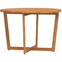 vidaXL Tuin-eettafel Rond Ø110x75 cm, massief acaciahout