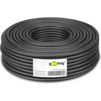 Goobay CAT 7 buitenkabel, netwerk, S/FTP, PiMF, zwart, 305 meter
